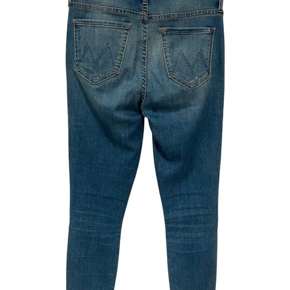 Mother The Looker Ankle Fray In Birds Of Paradise Medium Wash Size 24 Inseam 25" - Picture 4 of 16